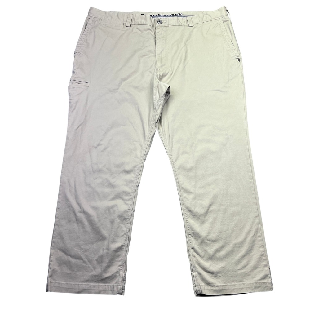 Duluth Trading Co Flex Ballroom Khakis Pants Men's Sz 42 Trim Fit Beige Grunge